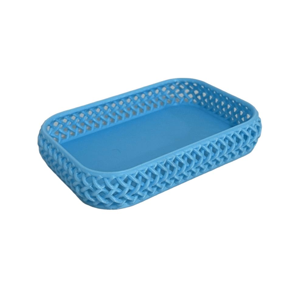 Simple Woven Storage Tray Imitation Rattan Sundries Storage Dish Desk Storage Tray Bedroom