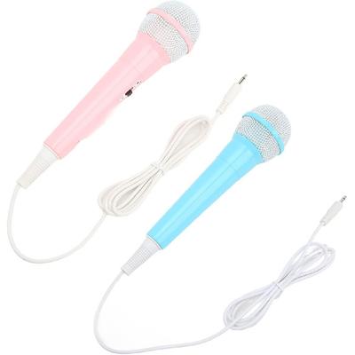 ASHATA Professionelles Klassisches Dynamisches Mikrofon für Kinder, Kabelgebundenes Mikrofon für Kinder, 3,5-mm-Stecker Geringe Verzerrung Tragbares Musikspielzeug Kinder Singendes Mikrofon für
