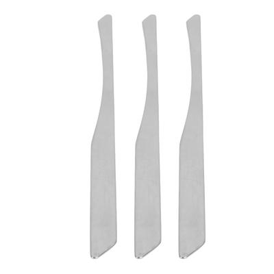 3 Stuks Metalen Make-up Spatels Roestvrij Staal Dubbelzijdig Mini Make-up Cosmetische Spatel voor het Mengen van Foundation
