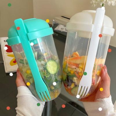 Taza de Ensalada de 1000 ml con k Gran Capacidad Portátil Dieta Baja en Grasa Comida Merienda de Frutas y Verduras Exterior