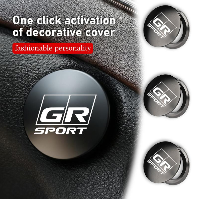 Car Push To Start Button Cover Engine Start Stop Button Cover For Toyota GR Sport Yaris Chr Auris Rav4 Prius Prado Avensis Verso