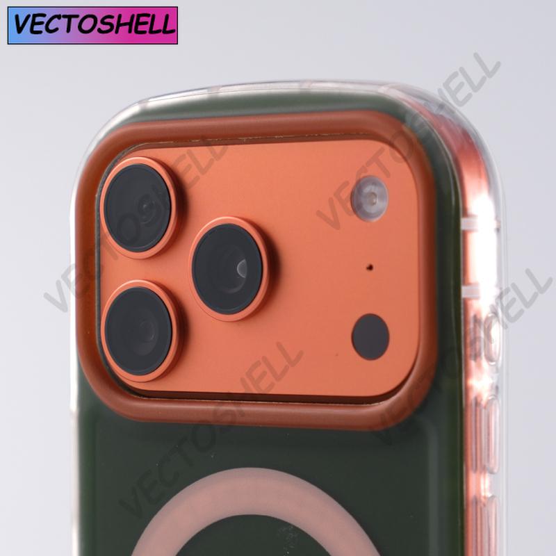 Magnetic Trendy Hit Color Shockproof Phone Case For iPhone17 Pro Max 16 Pro 15 14 Anti-fall Wireless Charging Matte Cover