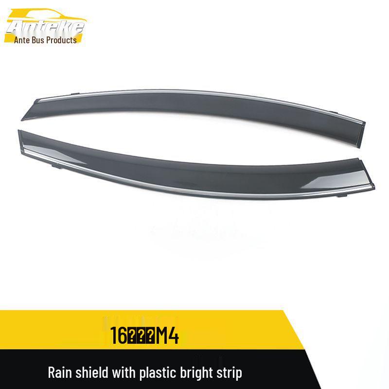 JAC 16 Refine M4 Rain Guards with Bright Strip Sun Visor Trim