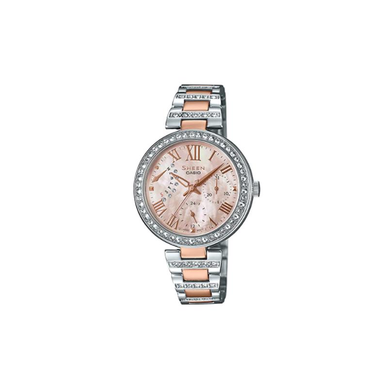 

Casio SHEEN series simple retro elegant fashion watch Japanese and Korean watch women s watch quartz movement stainless steel SHE-3043BSG-9A чёрный