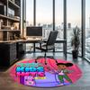 Gracie's Corner Printed Round Rug Carpet Chair Rug Area Rug Entryway Doormats,for Office Chair Living Room Bedroom Kitchen Room.