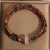 New Chinese Style Multi-Strand Tourmaline Bracelet for Women: Light Luxury, High-End, Versatile, with Exquisite Safety Buckle.