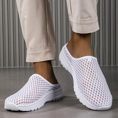 Half Slippers Women Outer Wear Summer Mesh Women Walking Sandals Slippers Large Size Comfortable Sneakers