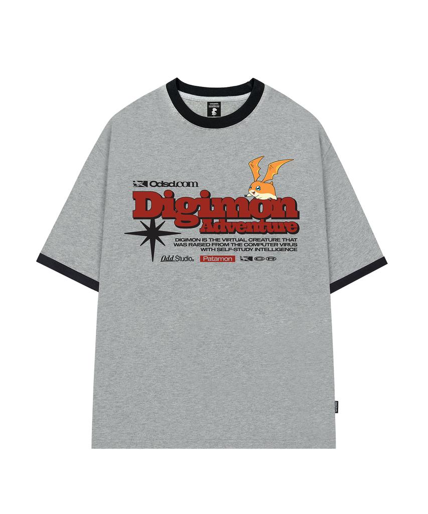 ODDSTUDIO [Digimon Adventure] Patamon Ringer Overfit T-Shirt - 2 Colors
