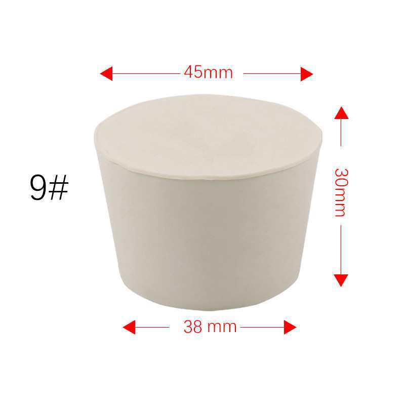 Round Silicone Stopper for Test Tubes and Erlenmeyer Flasks - Piercable and Dense
