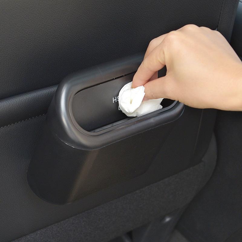 Auto Mülleimer Hängend Fahrzeug Müll Staubbehälter Aufbewahrungsbox Kunststoff Drückbarer Mülleimer Auto Organizer Auto Innenraum Zubehör