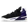 LeBron 18 EP Lakers Unisex Sneakers Svart Metallic-Gull Court-Lilla CQ9284-004