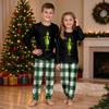 Christmas Print Round Neck Top and Jogger Pants Set Two Piece Casual Holiday Outfit