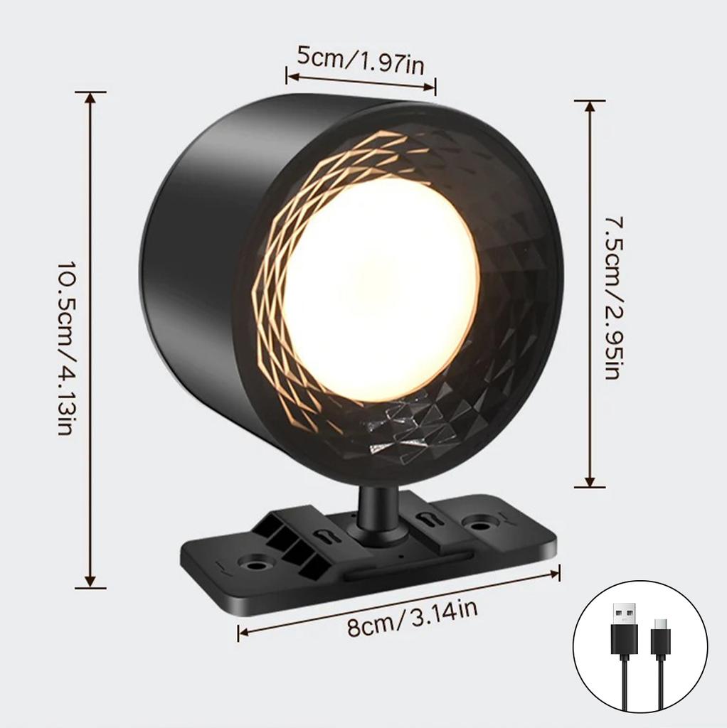 Dimmable Wall Light Indoor Remote Control 4000K Neutral White Magnet Lamp 360 Usb Rechargeable Wireless Led Sconces Lights Bulb