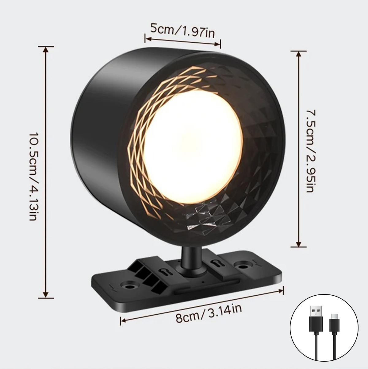 

Dimmable Wall Light Indoor Remote Control 4000K Neutral White Magnet Lamp 360 Usb Rechargeable Wireless Led Sconces Lights Bulb