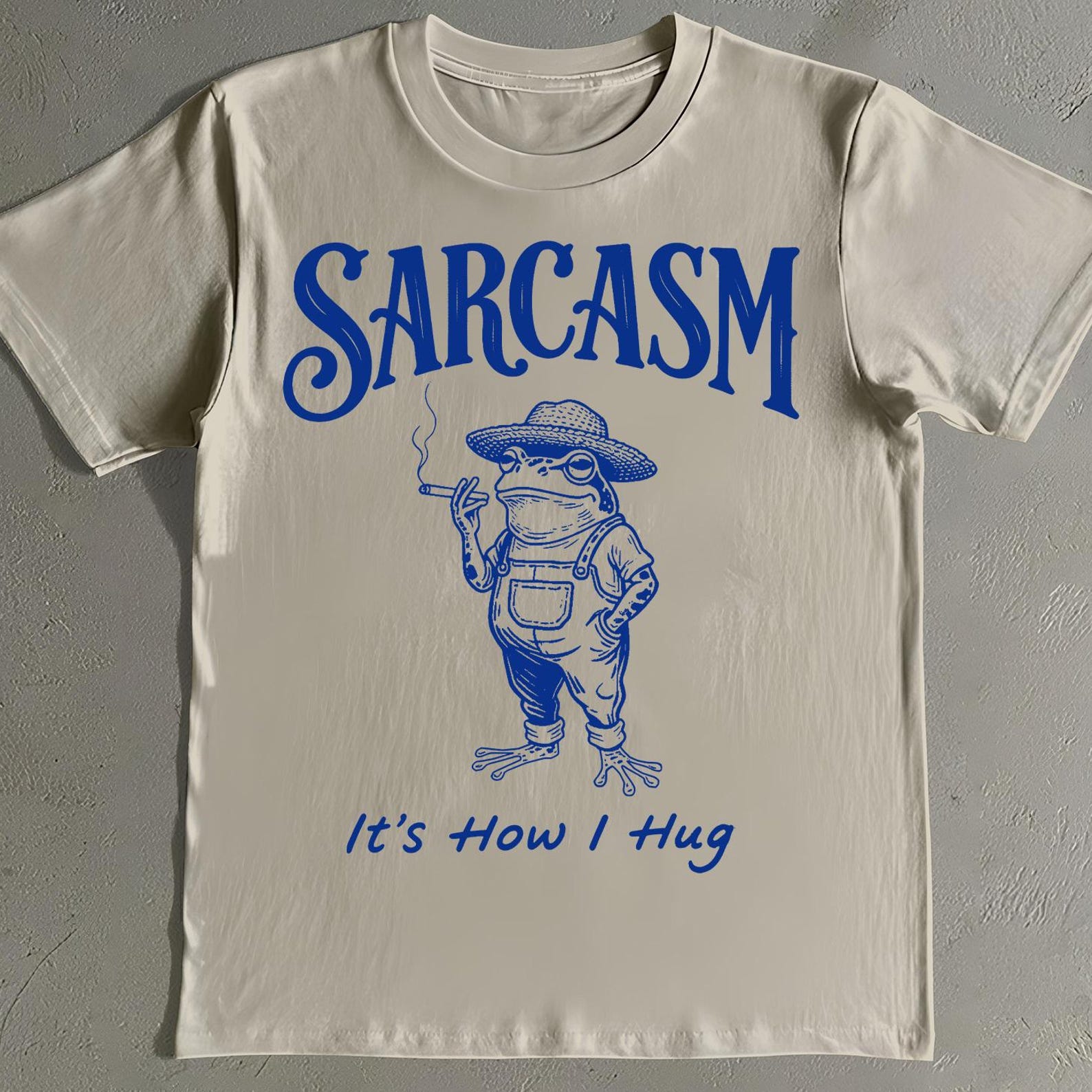 Sarcasm It s How I Hug Shirt - Funny Vintage Frog T-Shirt M