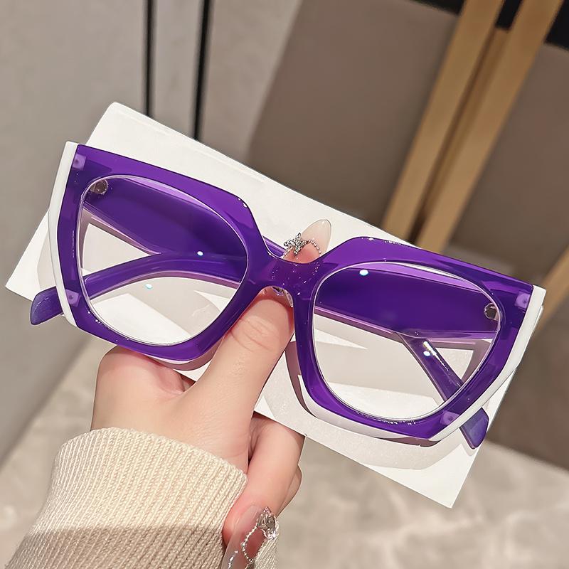 

Элегантные модные женские очки для чтения «кошачий глаз» — стильные фиолетовые, анти-синий свет, полная оправа, квадратная оправа 2.5 фиолетовый