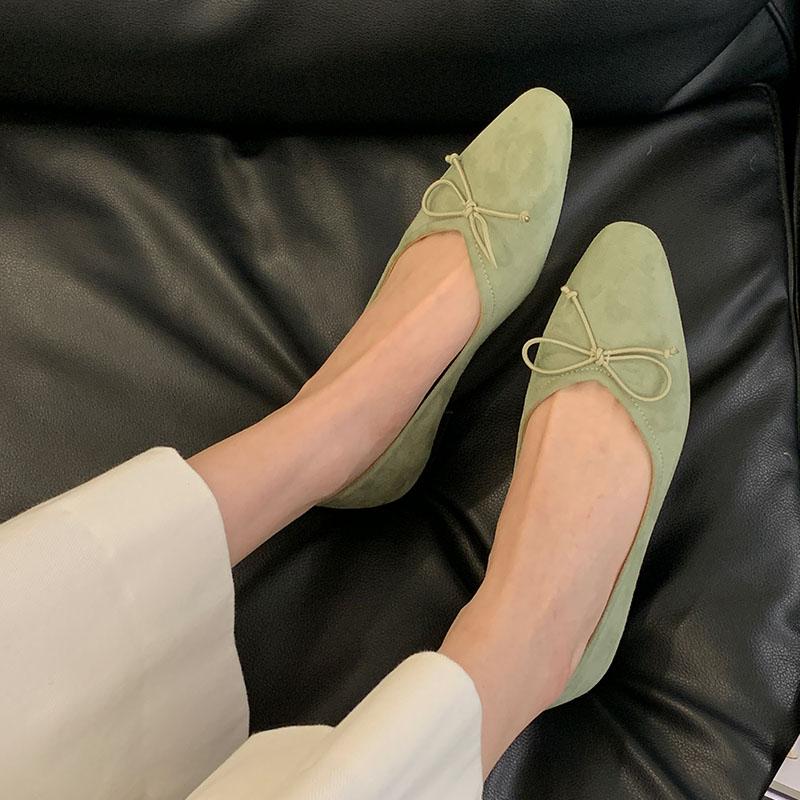 Mode Schuhe Spitzschuh Damen Slipper Ballerinas Mit Schuhen Sommer Frühling Weiblich Flach Modisch Schmetterlingsknoten Damen Ballerinas