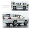 Maßstab 1/24 Toyota LAND CRUISER Offroad-SUV Legierung Metall Diecast Automodell Simuliertes Sound- und Lichtmodell Spielzeug für Jungen Sammlung