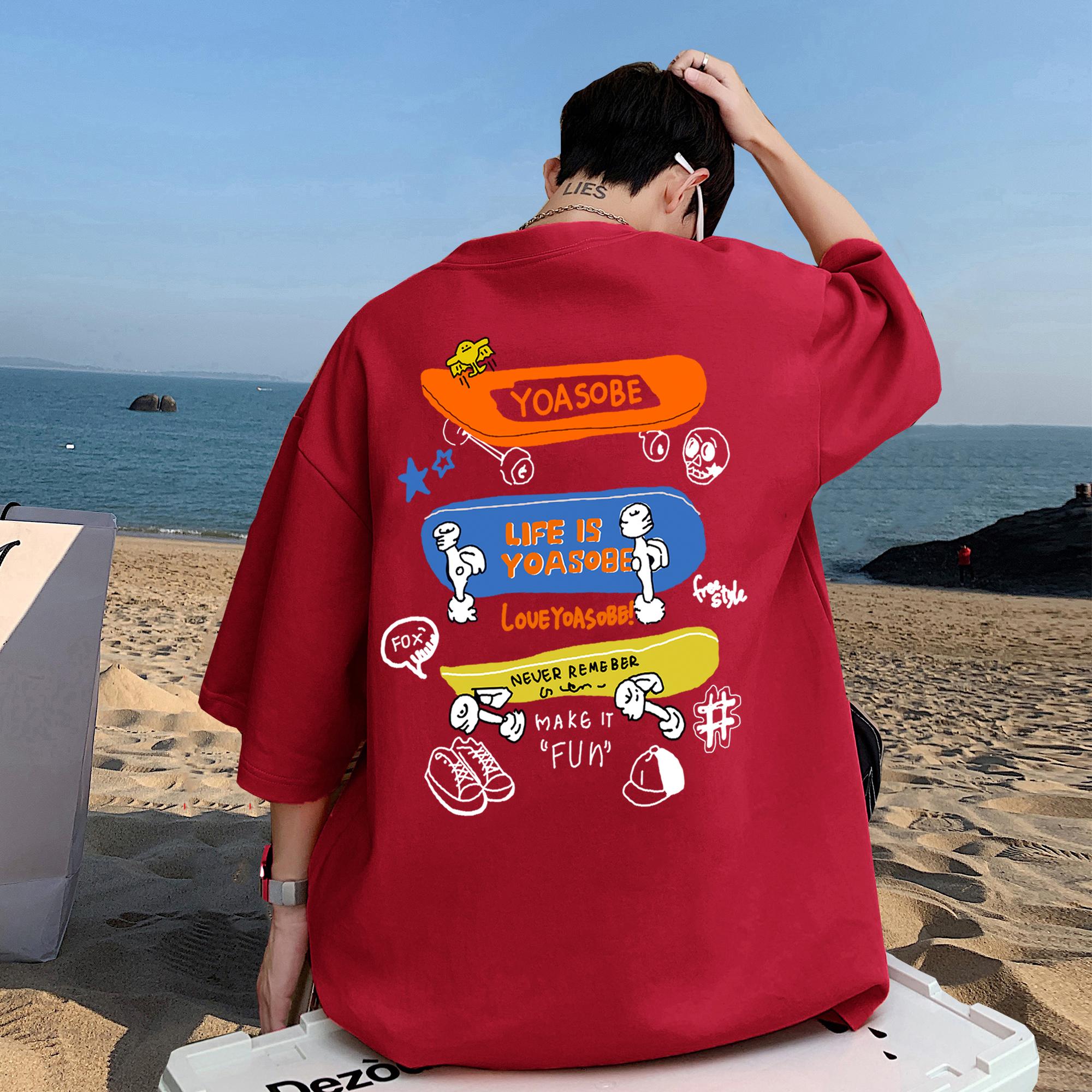 

Новая мужская футболка, летняя, приятная, с принтом, с коротким рукавом и круглым вырезом, хлопковая, высокого качества, повседневные топы, свободная мужская одежда, футболка XXXXL