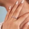 Wedding Band Rings for Women 925 Sterling Silver AAA Zircon Stackable Engagement Crossed Rings Simple Jewelry Party Gift