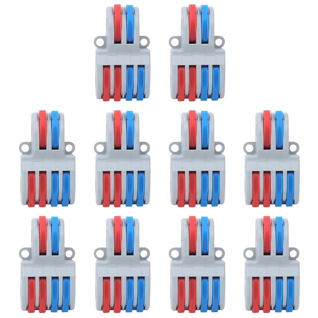 LIANHATA One Touch Connector, Set of 10, 2 Inputs, 4