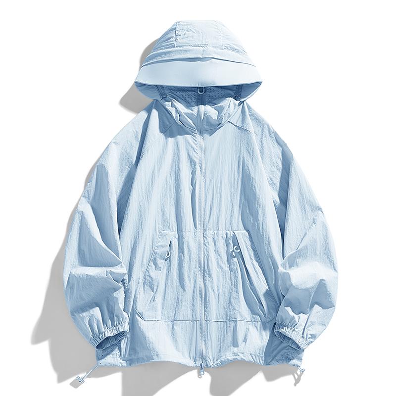 Outdoor Sun Protection Clothing With UPF50 Ice Silk And UV Protection, Ultra-thin And Breathable Ice Silk, Suitable For Couples 2XL