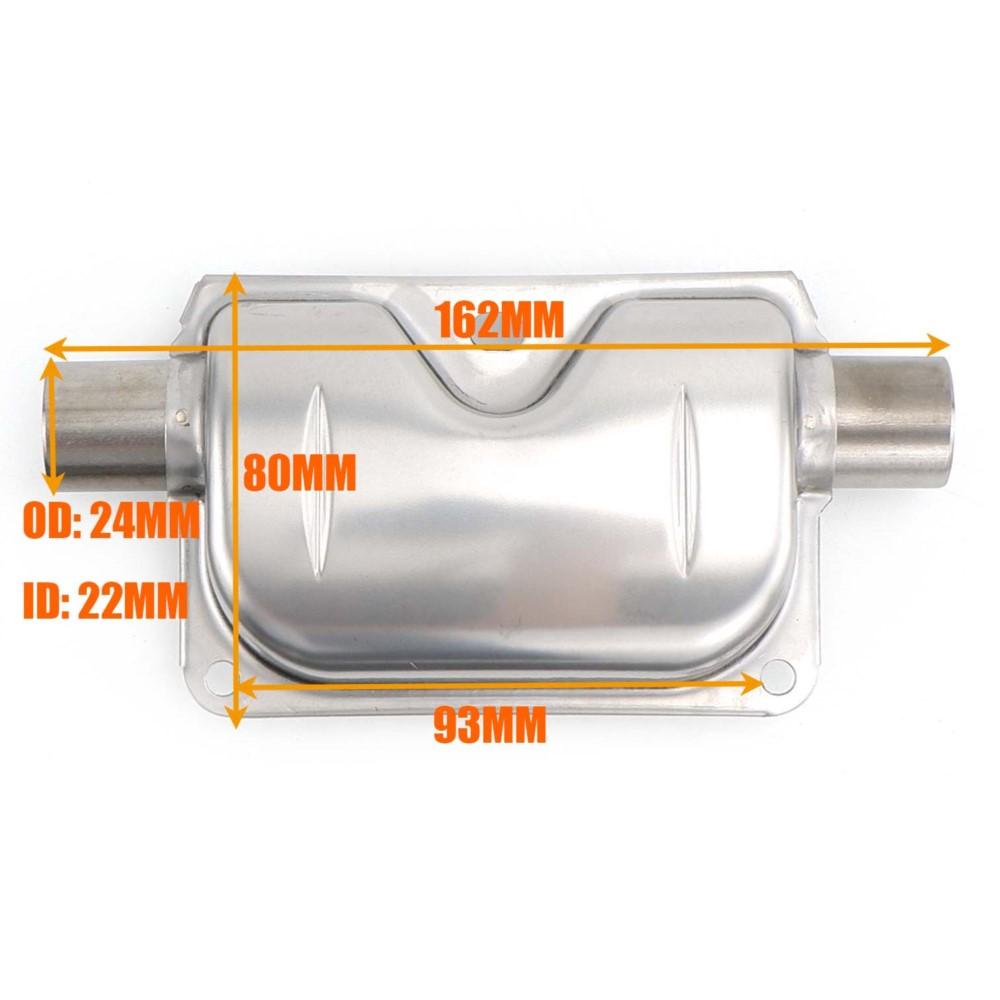 24mm Muffler Silencer Straight-through / S Curved Air Diesel Parking Heater Exhaust Pipe Stainless For Car Truck Camper VAN