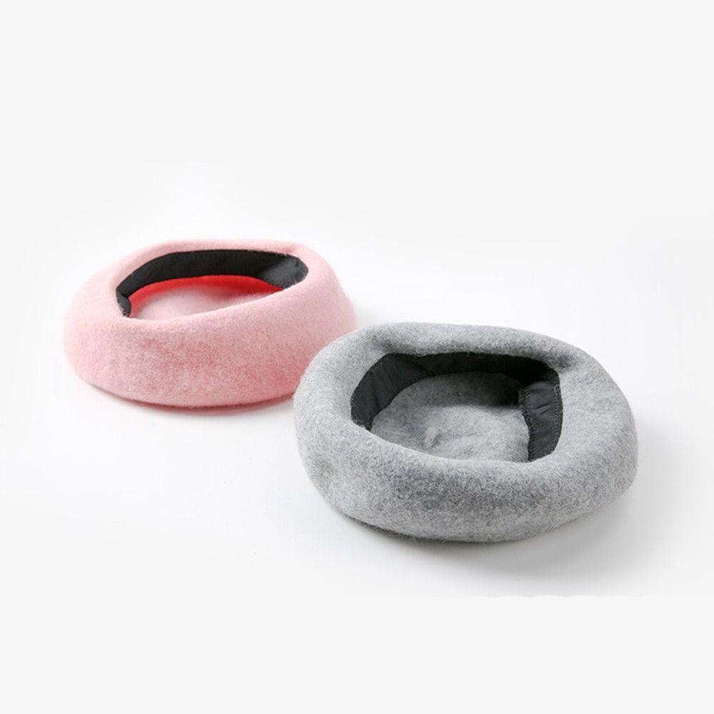 Color Flattish Cap Kids Caps Warm Hat Girl Beret Baby Wool Hat Children's Beret Children's Caps