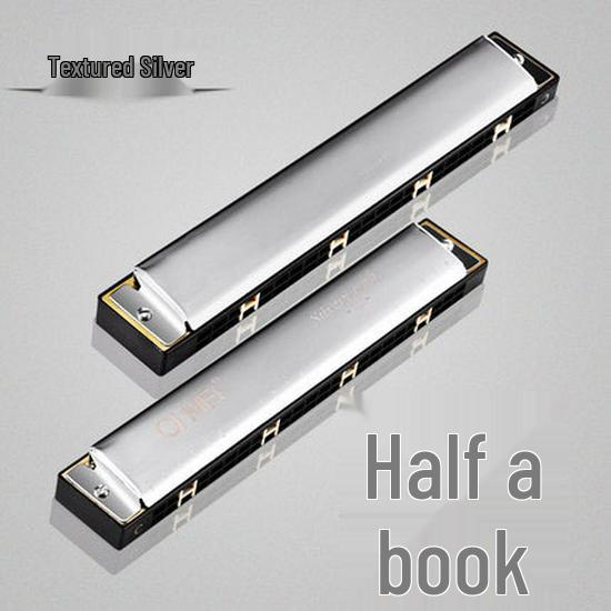 Chimei 24-Hole Tremolo Harmonica, C Key, Q8 Edition - Perfect for Beginners to Advanced Players of All Ages. серебряный