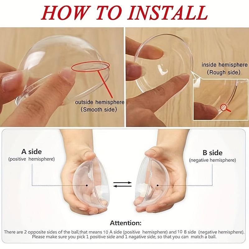 2Pcs Christmas Transparent Ball Plastic Christmas Trees Open Ball Box Bauble Ornament Wedding Gift Present Party Home Decoration