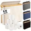 Foldable Transparent Bathroom Storage Box with Lid for Tissue & Sundries