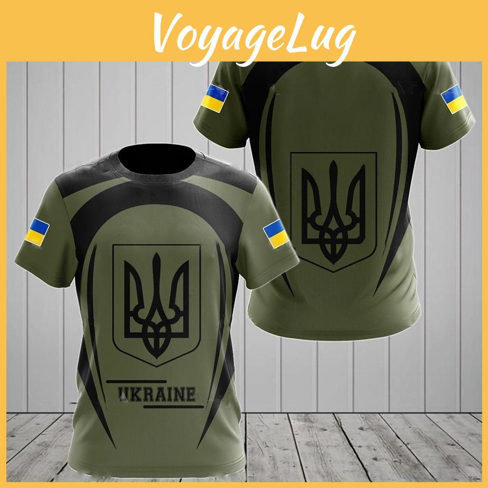 Mens Ukraine Summer Shirt T Short Sleeve Streetwear Ukraine National Flag 3d Print Pullover Wear Oversized Tshirt Mens Clothes