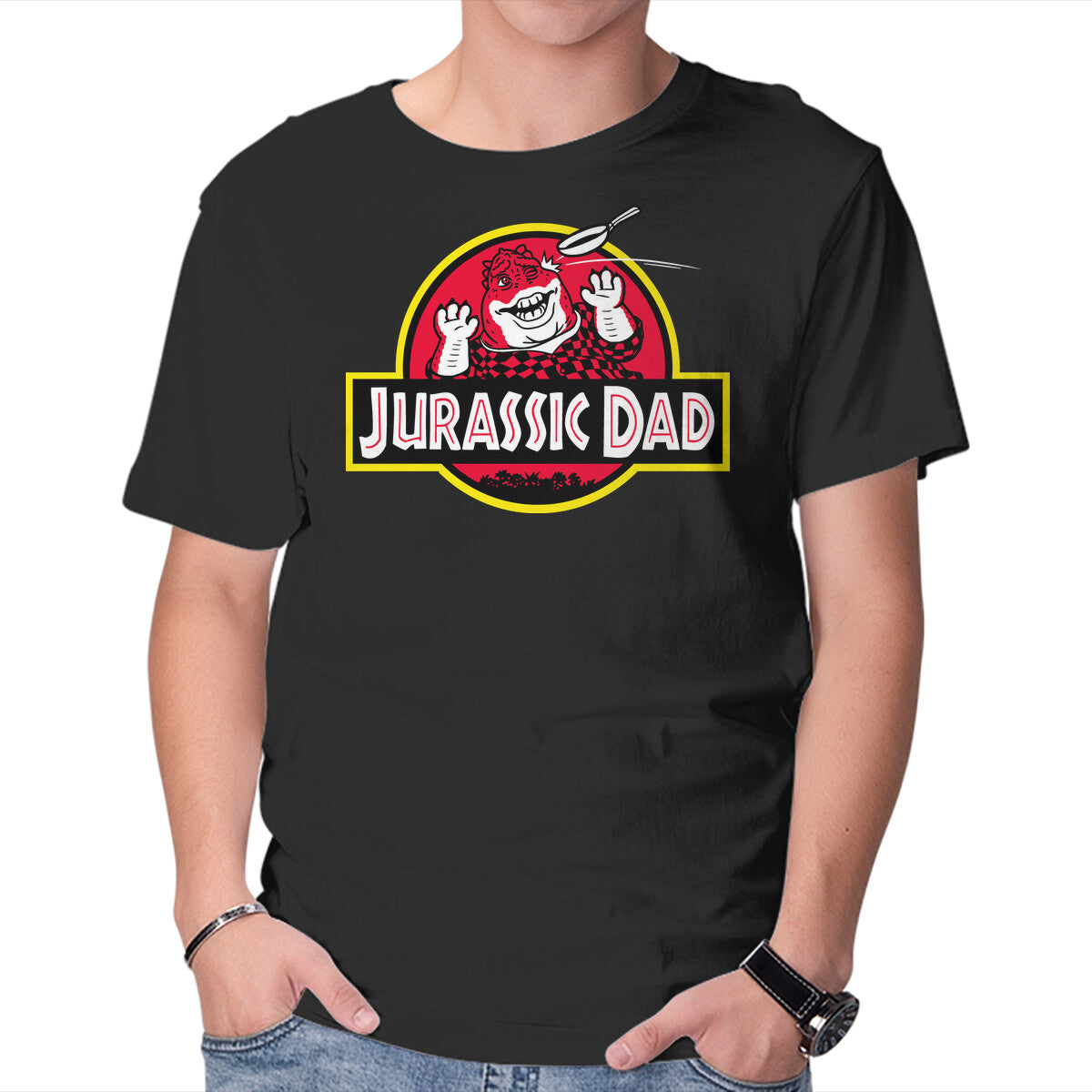 Unisex Crew Neck T-Shirt Jurassic Dad Graphic Short Sleeve Casual Tee XS