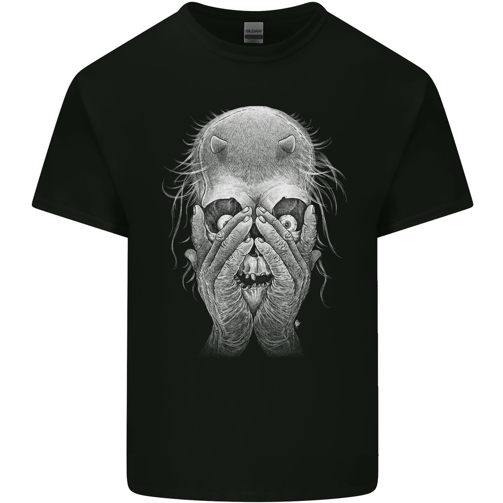 Peekaboo Demon Devil Skull Unisexs Light Cotton TShirt S