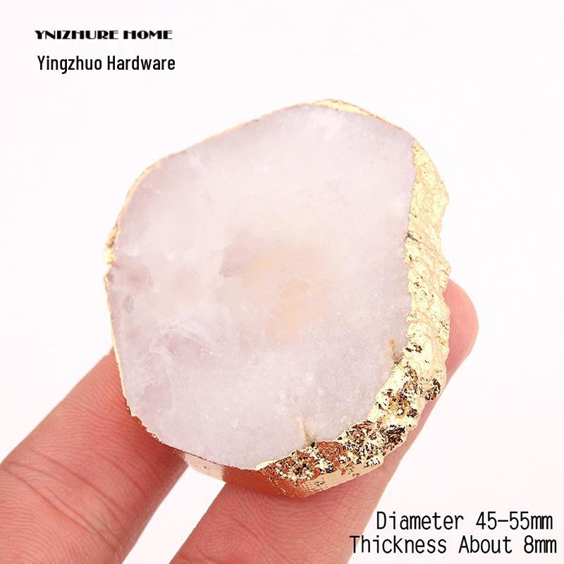 Eleganter Kristall Scheibe Messing Griff & Wandhaken für Schublade, Schrank oder Kleiderschrank (45-55mm Durchmesser, Einloch)