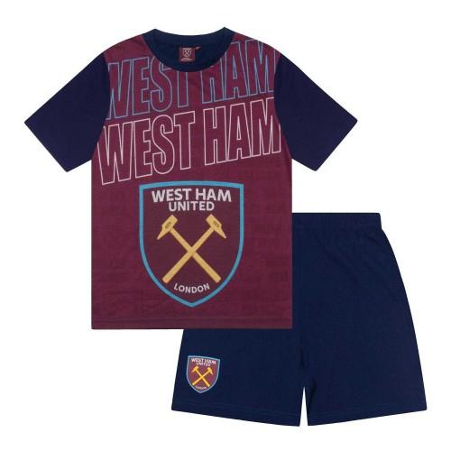West Ham United FC Boys Short Pyjama Set