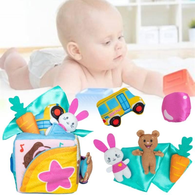 Soft And Cuddly Ms. Rachel Surprise Learning Box Plush Rabbit Toy For Kids