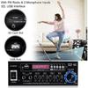1200W stereo amplifier, Bluetooth 5.0 power amplifier, dual-channel stereo receiver, mixer with 5-band equalizer, USB/SD input