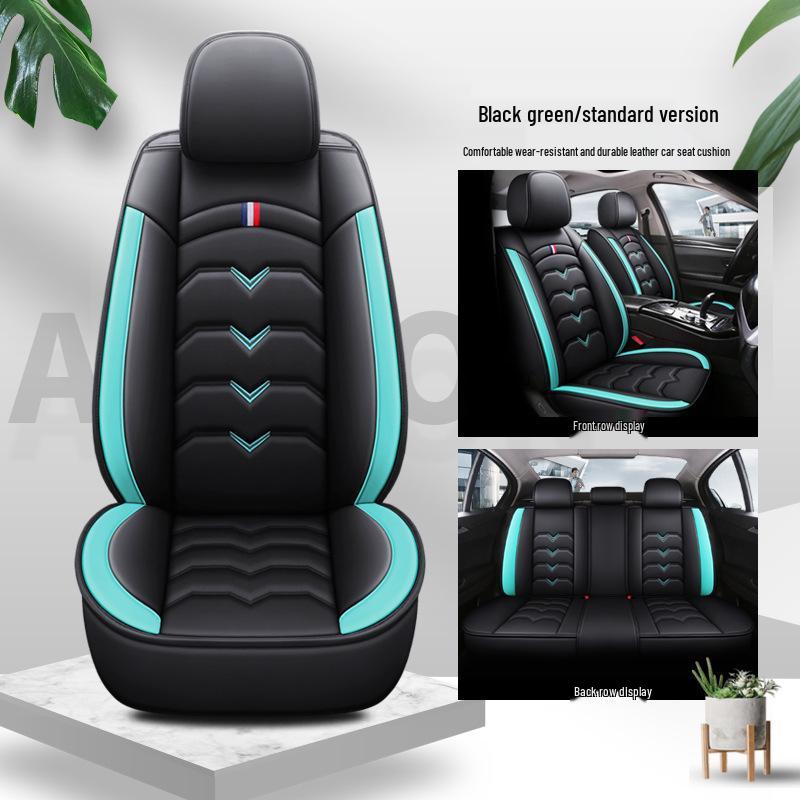 Universal Full Coverage Leather Car Seat Cushion for All Seasons