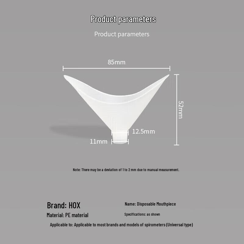 HOX Disposable Spirometer Mouthpieces (100-Pack)