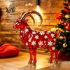 Acrylic Holiday Decor Goat Christmas Car Hanging Ornament, 2D Pendant with Tree Ornaments String, Cute Animal for Rearview Mirror, Party Gift