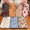 Magnetic For Magsafe Case For Samsung Galaxy S26 Ultra S25 Edge S24 Plus S23 FE S22 A17 A54 A55 A56 A57 5G Watermelon Cherry Fruits Pattern Cover