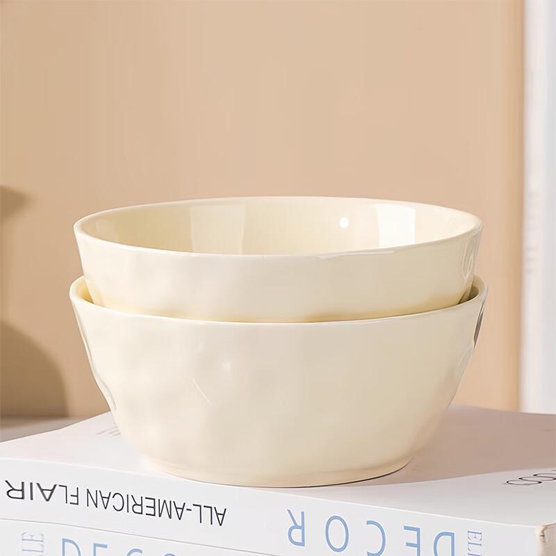 

Cream Style Hand-Pinched Ceramic Bowl Set
