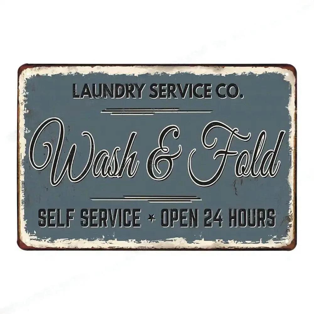 Vintage Fun Laundry Room Metal Tin Sign Plaque Black Cat Posters Decorative Plates For Home Laundry Room Bathroom Wall Decor