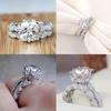 Style Round Antique White Sapphire Silver Plated Engagement Crown Set Ring