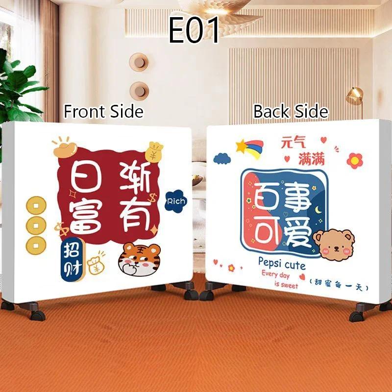 6 Sizes Cartoon Printed Radiator Dust Cover Household Oil Tin Dust Cover Heater Dust Cover Fabric Electric Heating