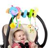 Cute, soft plush toy that attaches to a stroller. Baby/Kids bear/elephant design. Perfect as a baby shower/birthday gift. Blue (Elephant)