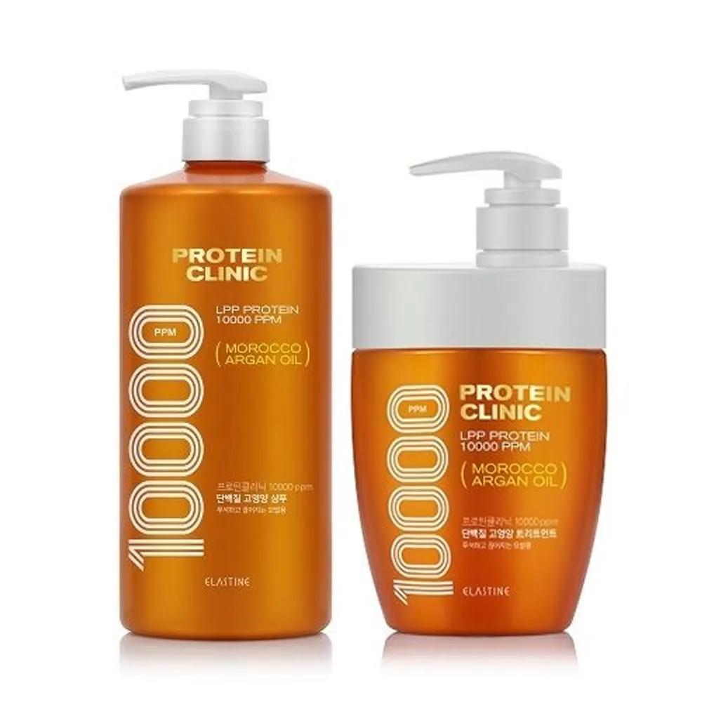 ELASTINE Protein Clinic High-Nutrition Shampoo 1000ml 1 Bottle + Treatment 1 Bottle