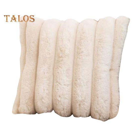 

Наволочка для подушки с большим полосатым узором, застежка-молния в стиле пэчворк, пушистый материал, 45*45 см, наволочка для подушки для спальни, гостиной, дивана, украшения для вечеринки бежевый