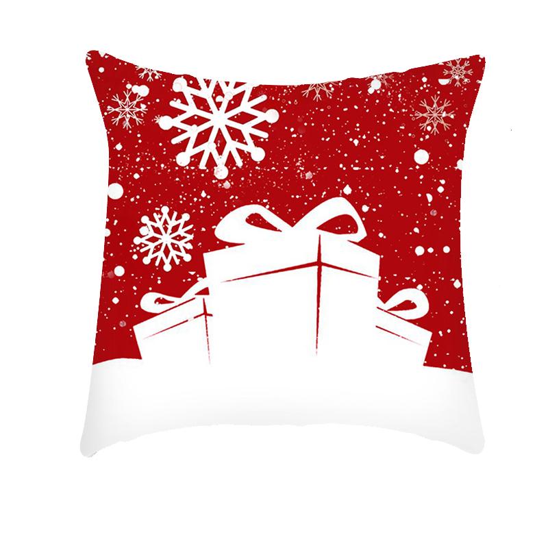 45x45 Cm Christmas Cushion Cover Sofa Ornaments Seat Car Pillow Cover Christmas Decoration New Year Home Decoration